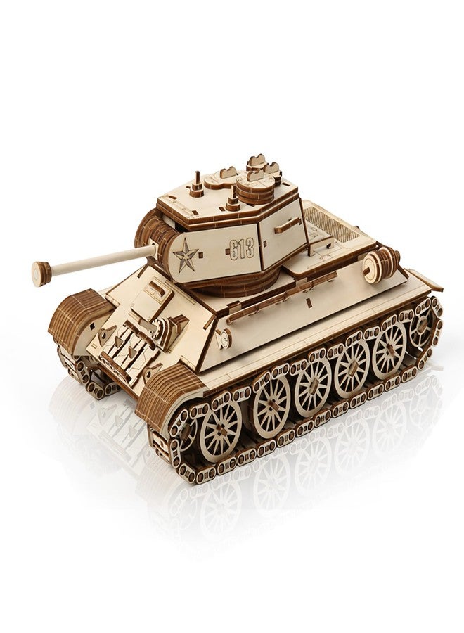 Foyucool 3D Wooden Puzzle for Adults, DIY Tank Model, Creative Assembly Model Building for Adults, DIY Assembly Puzzle, Woodcraft Kit for Christmas Day - Image 1
